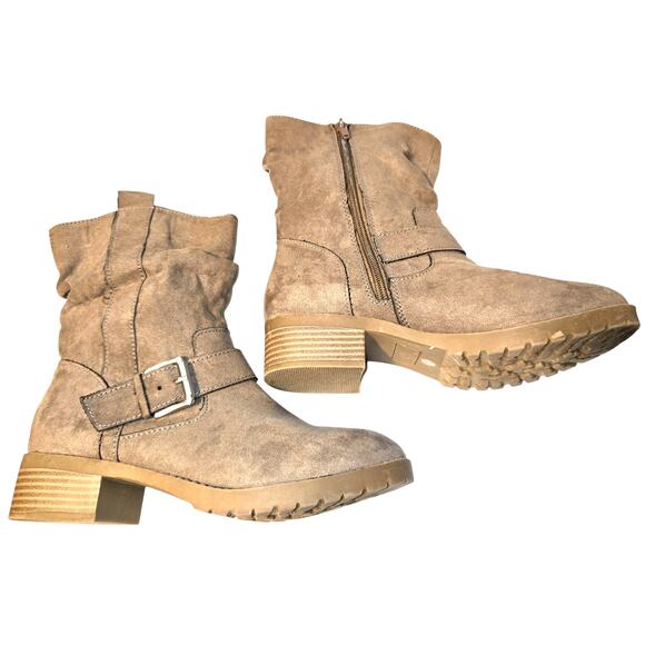 Arizona Jean Company 7 Brown Women's Ankle Boots 1 1/2 Inch High Heel Shoe - Picture 4 of 8